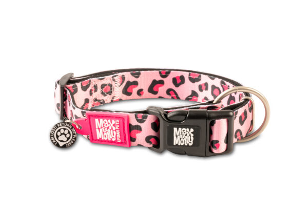 max-&-molly-original-smart-id-halsband-leopard-pink
